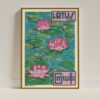 Lotus in frame a3 design poster of close up view of lotus flowers yangon myanmar in frame