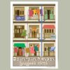 Downtown yangon buildings Downtown Yangon poster featuring minimalist artwork celebrating the people and architecture of historic downtown Yangon.