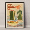 Mohinga still life framed Framed Mohinga Morning Still Life poster featuring a traditional Myanmar breakfast scene with mohinga and tea.