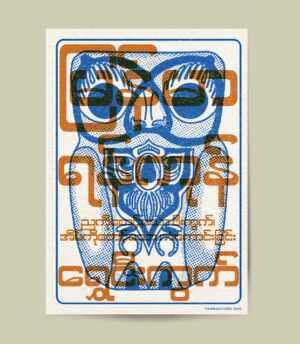 The Lucky Owl – Zee Kwet poster featuring a minimalist illustration of Myanmar’s lucky owl, Burmese text, and a traditional literary quote.